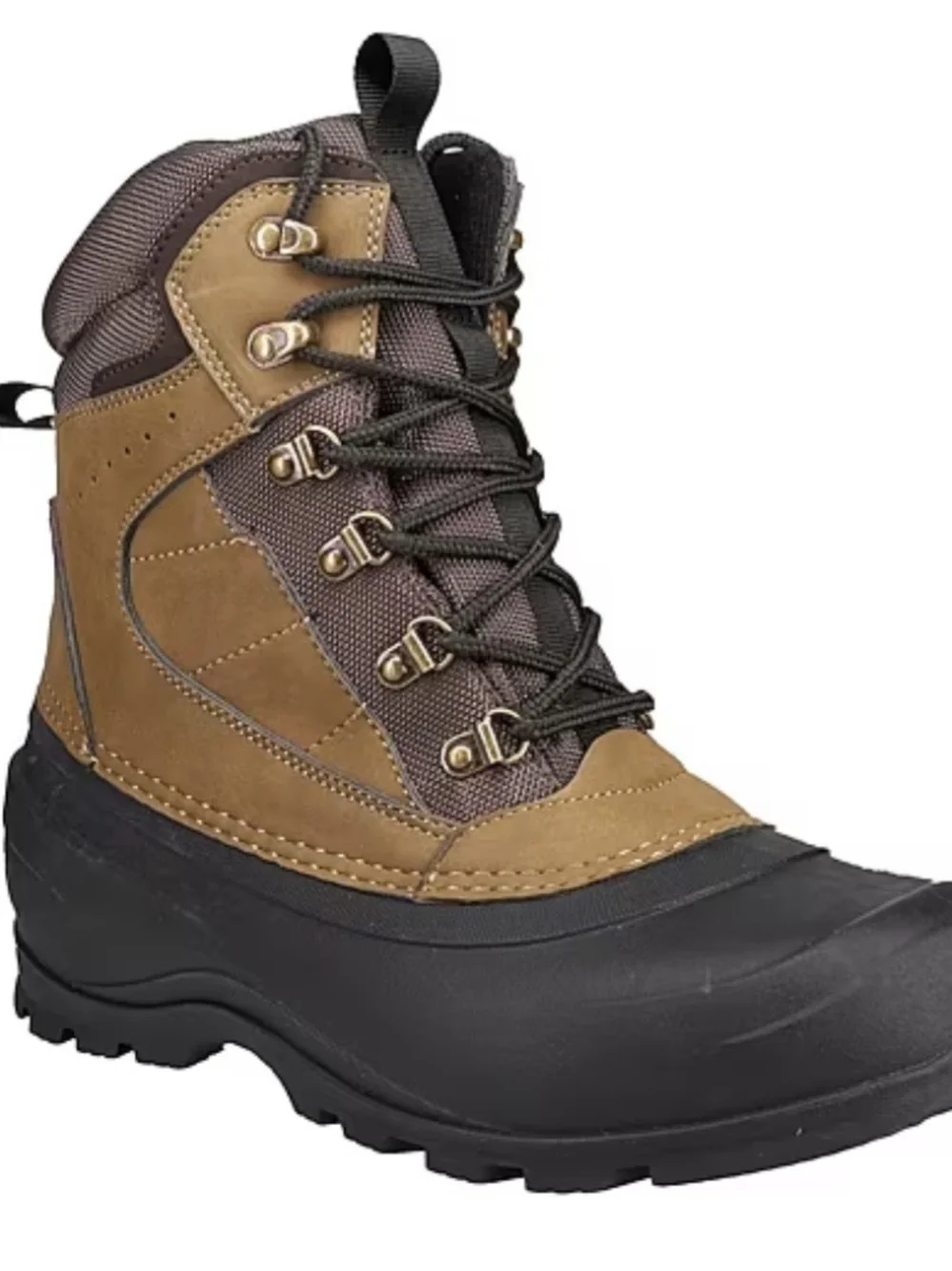 Weatherproof Men's Blake Waterproof Insulated Flat Heel Winter Boots Olive Sz 13